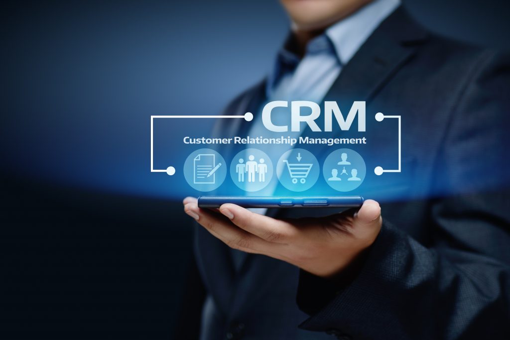 CRM Customer Relationship Management Business Internet Techology Concept.