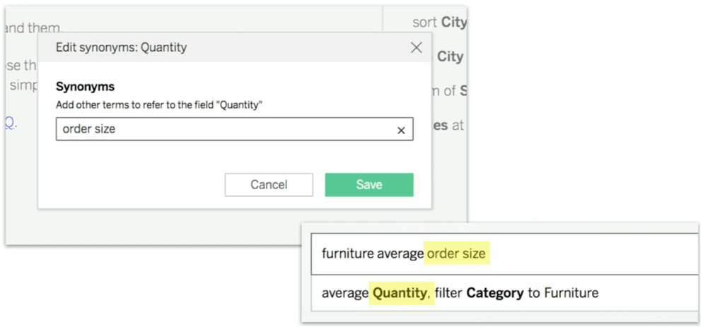 Tableau natural language context.