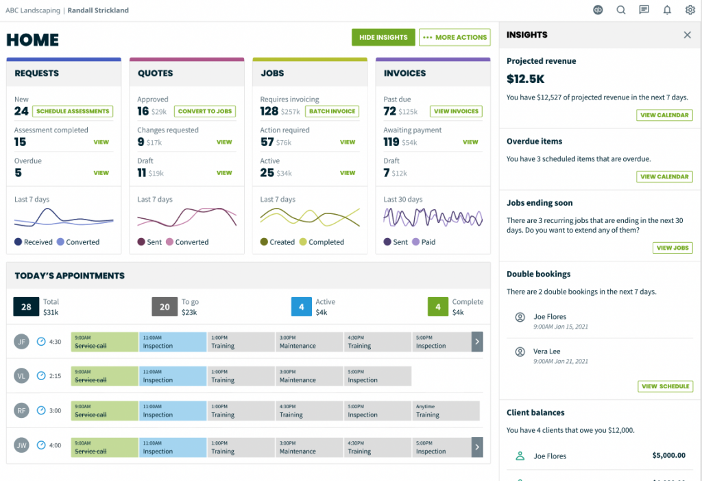 Jobber field service management software QuickBooks