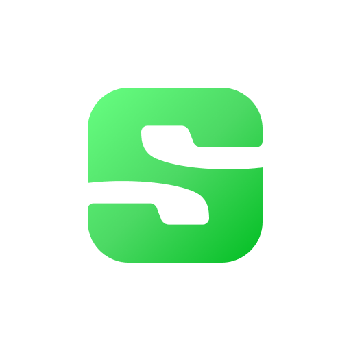 sideline icon of a green letter S.