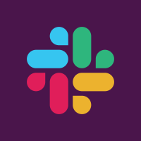 Slack collaboration software logo.